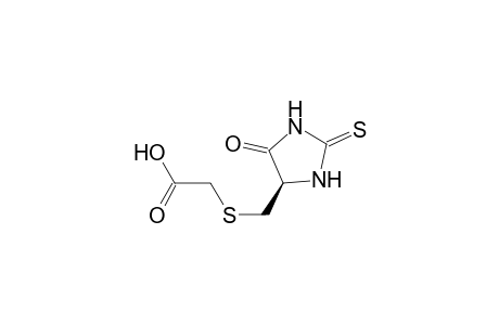 Acetic acid, [[(5-oxo-2-thioxo-4-imidazolidinyl)methyl]thio]-, (R)-