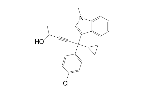 5-Cyclopropyl-5-(1-methyl-1H-indol-3-yl)-5-(4-chlorophenyl)pent-3-yn-2-ol