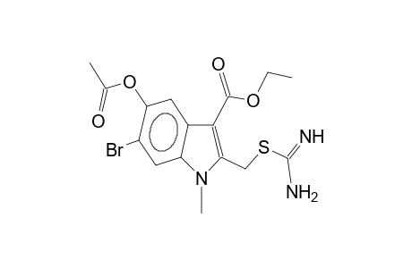 ethyl 1-methyl-2-amino(imino)methylthiomethyl-5-acetoxy-6-bromoindole-3-carboxylate