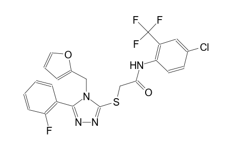 N-[4-chloro-2-(trifluoromethyl)phenyl]-2-{[5-(2-fluorophenyl)-4-(2-furylmethyl)-4H-1,2,4-triazol-3-yl]sulfanyl}acetamide
