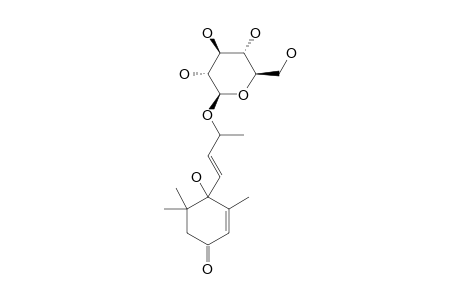 ROSEOSIDE;3-OXO-6-HYDROXY-ALPHA-IONOL-9-O-BETA-D-GLUCOPYRANOSIDE