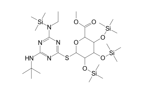 .beta.-D-Glucopyranosiduronic acid, 4-[(1,1-dimethylethyl)amino]-6-[ethyl(trimethylsilyl)amino]-1,3,5-triazin-2-yl 1-thio-2,3,4-tris-O-(trimethylsilyl)-, methyl ester