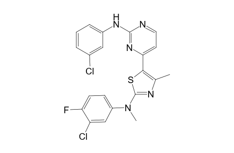 (4-{2-[(3-Chloro-4-fluoro-phenyl)-(methyl)-amino]-4-methylthiazol-5-yl}-pyrimidin-2-yl)-(3-chloro-phenyl)-amine