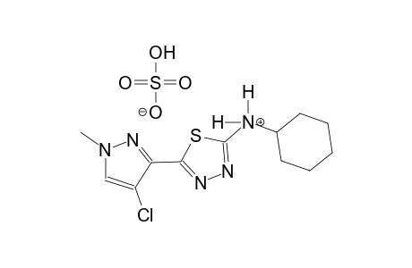 5-(4-chloro-1-methyl-1H-pyrazol-3-yl)-N-cyclohexyl-1,3,4-thiadiazol-2-aminium hydrogen sulfate