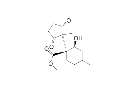 3-Cyclohexene-1-carboxylic acid, 2-hydroxy-4-methyl-1-(1-methyl-2,5-dioxocyclopentyl)-, methyl ester, cis-(.+-.)-