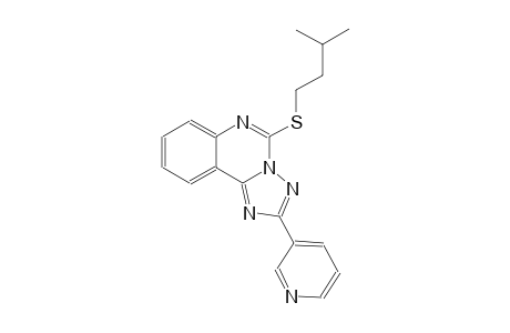 [1,2,4]triazolo[1,5-c]quinazoline, 5-[(3-methylbutyl)thio]-2-(3-pyridinyl)-