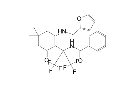 N-[2,2,2-trifluoro-1-{2-[(2-furylmethyl)amino]-4,4-dimethyl-6-oxo-1-cyclohexen-1-yl}-1-(trifluoromethyl)ethyl]benzamide