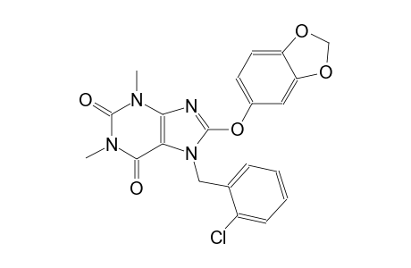 8-(1,3-benzodioxol-5-yloxy)-7-(2-chlorobenzyl)-1,3-dimethyl-3,7-dihydro-1H-purine-2,6-dione