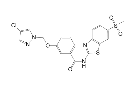 3-[(4-chloro-1H-pyrazol-1-yl)methoxy]-N-[6-(methylsulfonyl)-1,3-benzothiazol-2-yl]benzamide
