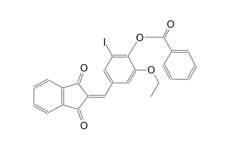 4-[(1,3-dioxo-1,3-dihydro-2H-inden-2-ylidene)methyl]-2-ethoxy-6-iodophenyl benzoate