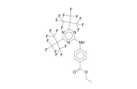 Ethyl 4-((4,6-bis[2,2,2-trifluoro-1,1-bis(trifluoromethyl)ethyl]-1,3,5-triazin-2-yl)amino)benzoate