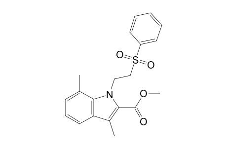 Methyl 3,7-dimethyl-1-(2-phenylsulfonylethyl)indole-2-carboxylate