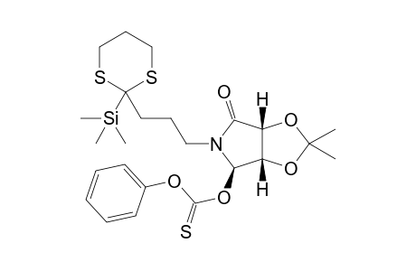 (-)-(3R,4S,5R)-5-(phenoxythiocarbonyloxy)-3,4-(isopropylidenedioxy)-1-[3-(2-trimethylsilyl-1,3-dithian-2-yl)propyl]pyrrolidin-2-one