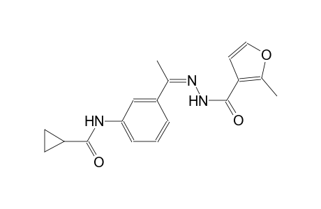 N-{3-[(1Z)-N-(2-methyl-3-furoyl)ethanehydrazonoyl]phenyl}cyclopropanecarboxamide