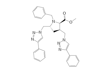 Methyl (2R*,3S*,5R*)-1-benzyl-3,5-bis[(4-phenyltriazol)-1-ylmethyl]pyrrolidine-2-carboxylate