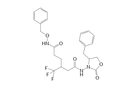 3-{1',6'-Dioxo-3'-(trifluoromethyl)-5'-[(benzyloxy)aminocarbonyl]pentyl}-4-benzyloxazolidin-2-one