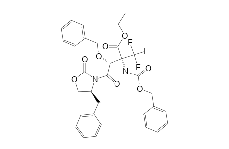 (2-S,3-R)-4-[(4-S)-4-BENZYL-2-OXOOXAZOLIDIN-3-YL]-3-BENZYLOXY-2-BENZYLOXYCARBONYLAMINO-4-OXO-2-TRIFLUOROMETHYL-BUTYRIC-ACID-ETHYLESTER