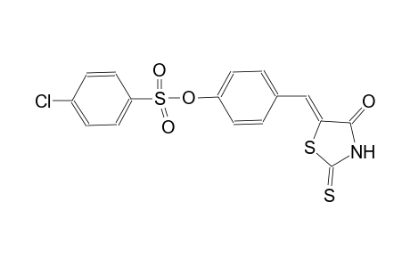 4-[(Z)-(4-oxo-2-thioxo-1,3-thiazolidin-5-ylidene)methyl]phenyl 4-chlorobenzenesulfonate