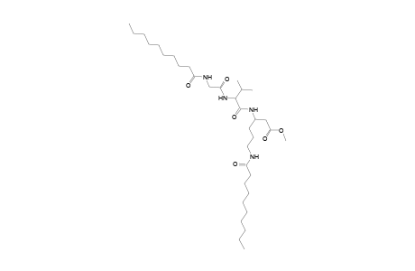 L-Valinamide, N-(1-oxodecyl)glycyl-N-[1-(2-methoxy-2-oxoethyl)-4-[(1-oxodecyl)amino]butyl]-, (S)-