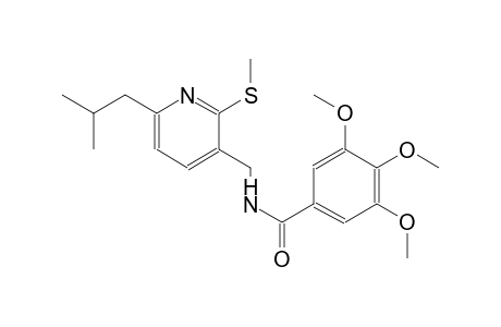 3,4,5-trimethoxy-N-[[6-(2-methylpropyl)-2-(methylthio)-3-pyridinyl]methyl]benzamide