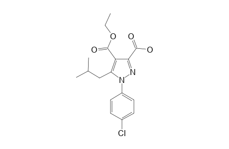 1-(4-CHLOROPHENYL)-4-(ETHOXYCARBONYL)-5-ISOBUTYL-1H-PYRAZOLE-3-CARBOXYLIC-ACID