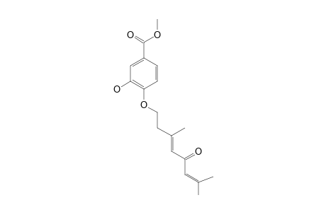METHYL-4-[[(3E)-3,7-DIMETHYL-5-OXO-3,6-OCTADIENYL]-OXY]-3-HYDROXYBENZOATE