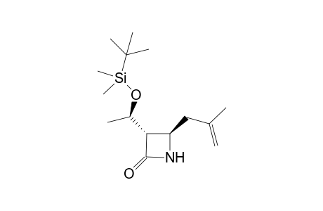 (3S,4R)-4-(2"-Methyl-2"-propenyl)-3-[(R)-1'-(t-butyldimethylsilyloxy)ethyl]azetidin-2-one