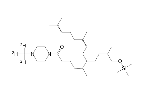 1-(1,1,1-Trideuteriomethyl)-4-(5,9-dimethyl-6-(3,7-dimethyl-2,6-octadienyl)-1-oxo-10-trimethylsylyloxy-4-decan-1-yl)-piperadine (piperadine-1,1,1-d3methyl)