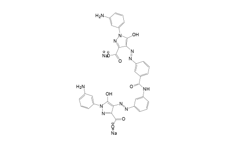 3-Carboxy-1-(m-nitrophenyl)-5-pyrazolon<-3,3'-diamino-Benzanilid->3-carboxy-1-(m-nitrophenyl)-5-pyrazolon/Reduc. NO2 to NH2