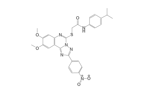2-{[8,9-dimethoxy-2-(4-nitrophenyl)[1,2,4]triazolo[1,5-c]quinazolin-5-yl]sulfanyl}-N-(4-isopropylphenyl)acetamide