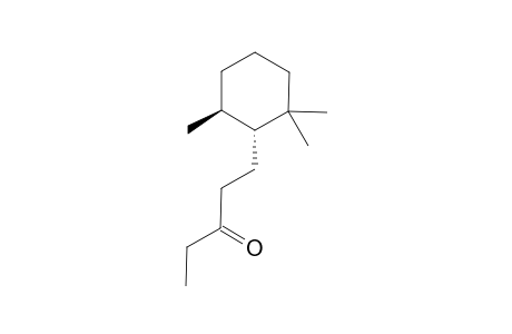 (+)-(1'R,6'S)-1-(2',2',6'-TRIMETHYLCYCLOHEXYL)-PENTAN-3-ONE