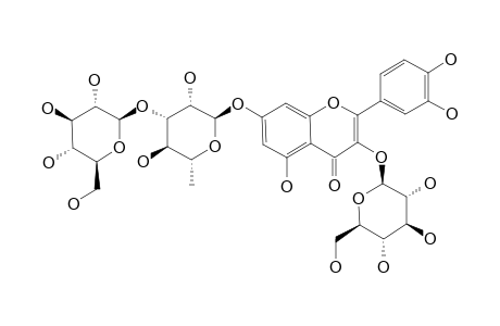 DESACYL-SINOCRASSOSIDE-B4;QUERCETIN-3-O-BETA-D-GLUCOPYRANOSYL-7-O-BETA-D-GLUCOPYRANOSYL-(1->3)-ALPHA-L-RHAMNOPYRANOSIDE