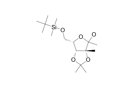6-O-TERT.-BUTYLDIMETHYLSILYL-1-DEOXY-3,4-O-ISOPROPYLIDENE-3-C-METHYL-L-TAGATOFURANOSE;ANOMER-A