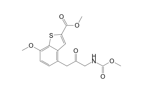 4-[3-(carbomethoxyamino)-2-keto-propyl]-7-methoxy-benzothiophene-2-carboxylic acid methyl ester