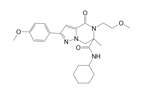 Pyrazolo[1,5-a]pyrazine-6-carboxamide, N-cyclohexyl-4,5,6,7-tetrahydro-5-(2-methoxyethyl)-2-(4-methoxyphenyl)-6-methyl-4-oxo-