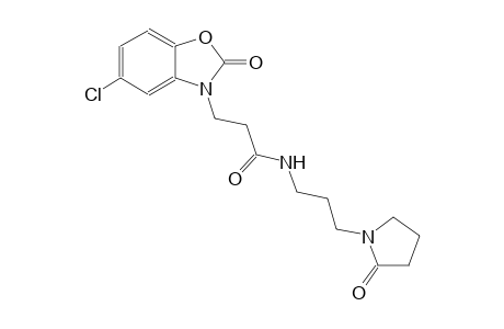 3-(5-chloro-2-oxo-1,3-benzoxazol-3(2H)-yl)-N-[3-(2-oxo-1-pyrrolidinyl)propyl]propanamide