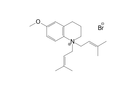 1,1-bis(3-methyl-2-butenyl)-6-methoxy-1,2,3,4-tetrahydroquinolinium bromide