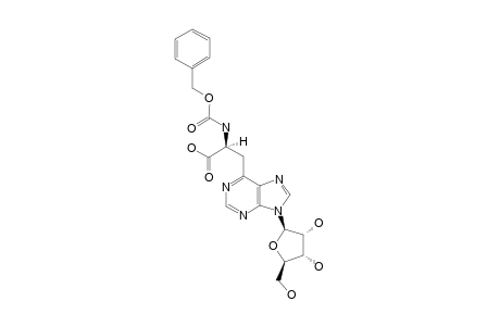 (S)-3-[9-(BETA-D-RIBOFURANOSYL)-PURIN-6-YL]-2-[(BENZYLOXYCARBONYL)-AMINO]-PROPANOIC-ACID