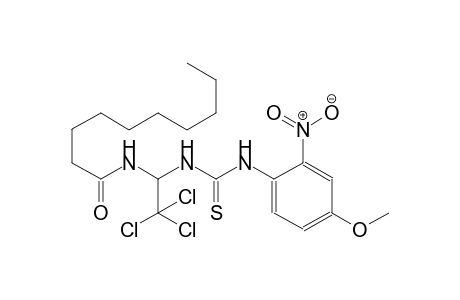 N-(2,2,2-trichloro-1-{[(4-methoxy-2-nitroanilino)carbothioyl]amino}ethyl)decanamide