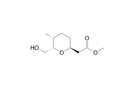 (2S,5R,6S)-Methyl 6-hydroxymethyl-5-methyltetrahydro-2H-pyran-2-acetate