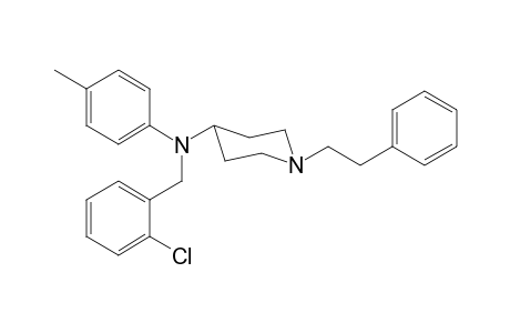 N-(2-Chlorobenzyl)-N-(4-methylphenyl)-1-(2-phenylethyl)piperidin-4-amine