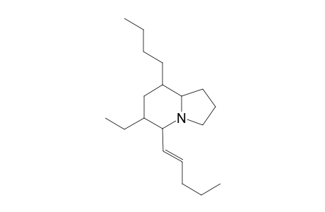 8-Butyl-5-(pentenyl)-6-ethyl-indolizidine