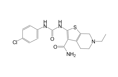 thieno[2,3-c]pyridine-3-carboxamide, 2-[[[(4-chlorophenyl)amino]carbonyl]amino]-6-ethyl-4,5,6,7-tetrahydro-