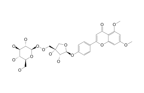 5,7-DIMETHOXYFLAVONE-4'-O-[BETA-D-APIOFURANOSYL-(1->5)-BETA-D-GLUCOPYRANOSIDE]