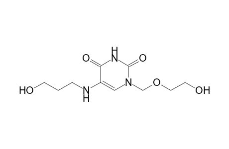 1-(2'-Hydroxyethoxymethyl)-5-(3-hydroxypropylamino)uracil