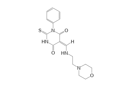 (5E)-5-({[2-(4-morpholinyl)ethyl]amino}methylene)-1-phenyl-2-thioxodihydro-4,6(1H,5H)-pyrimidinedione