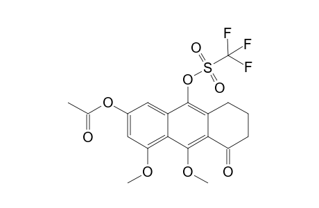 Acetic acid (5-keto-4,10-dimethoxy-9-triflyloxy-7,8-dihydro-6H-anthracen-2-yl) ester