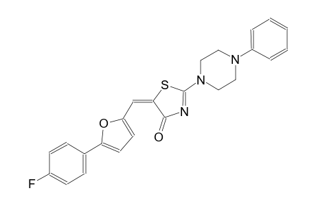 (5E)-5-{[5-(4-fluorophenyl)-2-furyl]methylene}-2-(4-phenyl-1-piperazinyl)-1,3-thiazol-4(5H)-one