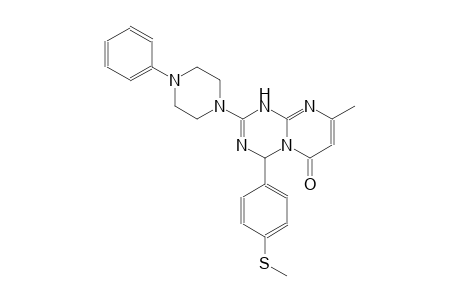 6H-pyrimido[1,2-a][1,3,5]triazin-6-one, 1,4-dihydro-8-methyl-4-[4-(methylthio)phenyl]-2-(4-phenyl-1-piperazinyl)-