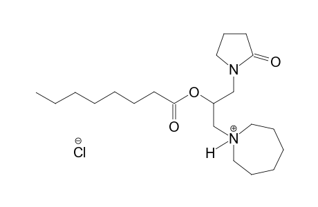 1-[2-(octanoyloxy)-3-(2-oxo-1-pyrrolidinyl)propyl]hexahydro-1H-azepinium chloride